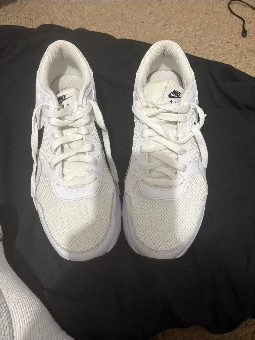Nike White Mesh Athletic Sneakers